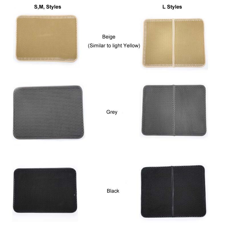 Cat Litter Mat Litter Pet Trapping Mat Double Layer Honeycomb Waterproof Litter Cat Uineproof Trapper Mat For Cat Litter Boxes