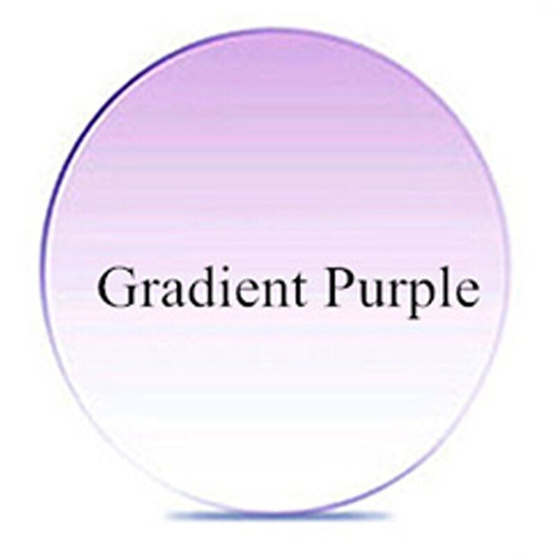 1.61 Index Single Vision Aspheric Gradient Lens Prescription Myopia Presbyopia Eye Glasses Lens Anti-Reflective UV400 RS610: Gradient Purple