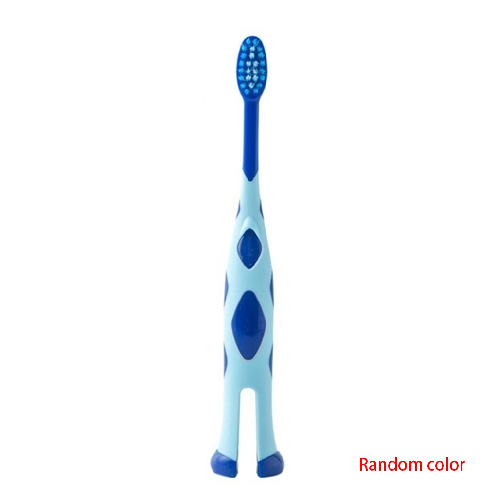 Cor aleatória crianças 3-12 anos de idade crianças macio fina cerda escova de dentes bonito dos desenhos animados animal punho: Default Title