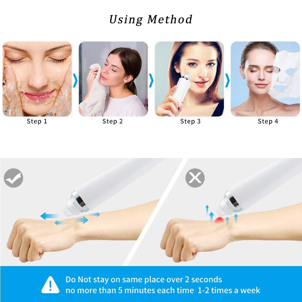 Blackhead Remover Vacuum WiFi Visual Facial Pimple Sucker Removal Extractor Tool with 6 Replaceable Probes Acne Pore Suction