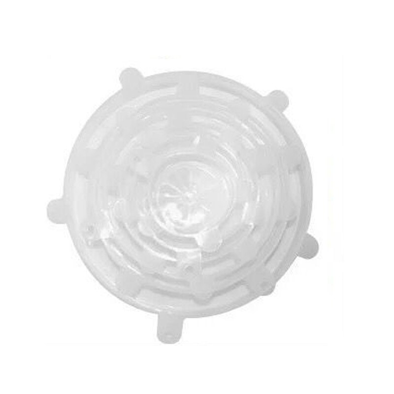 6/12Pcs Siliconen Plastic Cap Universele Kom Cover Silicone Cover Koken Voedsel Verse Kom Cover Hoge Temperatuur: White / 12pcs
