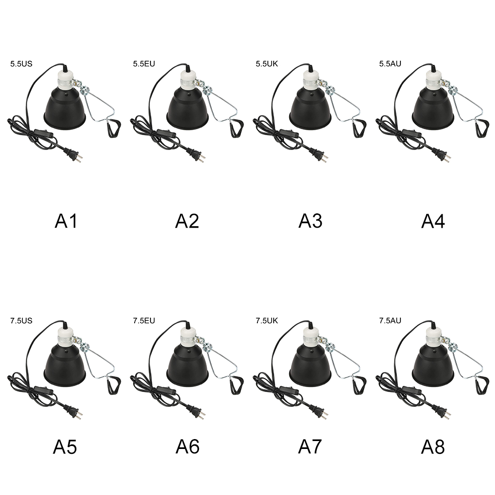 Simple Light Holder Reptile Heating Lamp Stand Pet Light Bulb Holder Lampshade Emitter Lamp Cover