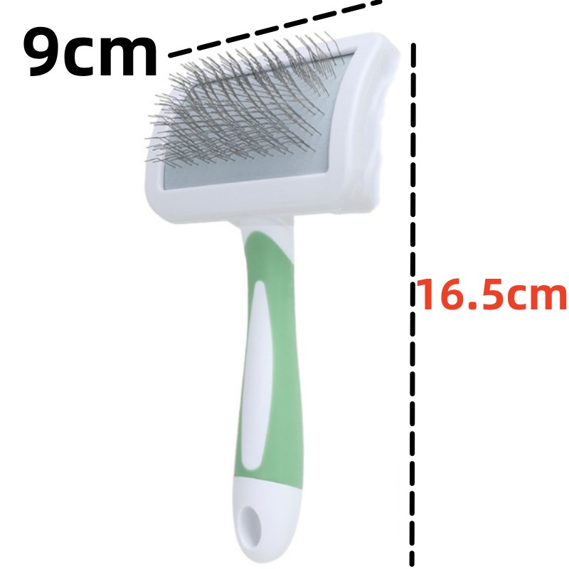 Hondenborstel Pet Hair Remover Massage Hondenkammen Pet Grooming Roestvrijstalen borstel voor honden Knoopopening Kattenkam Hondenaccessoires: green