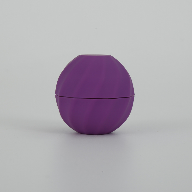 5 unids/set 7g tarro de bálsamo labial de plástico con forma de bola vacía con tapas esfera contenedores redondos tapa de tornillo tubo de lápiz labial herramienta de belleza: Caqui oscuro