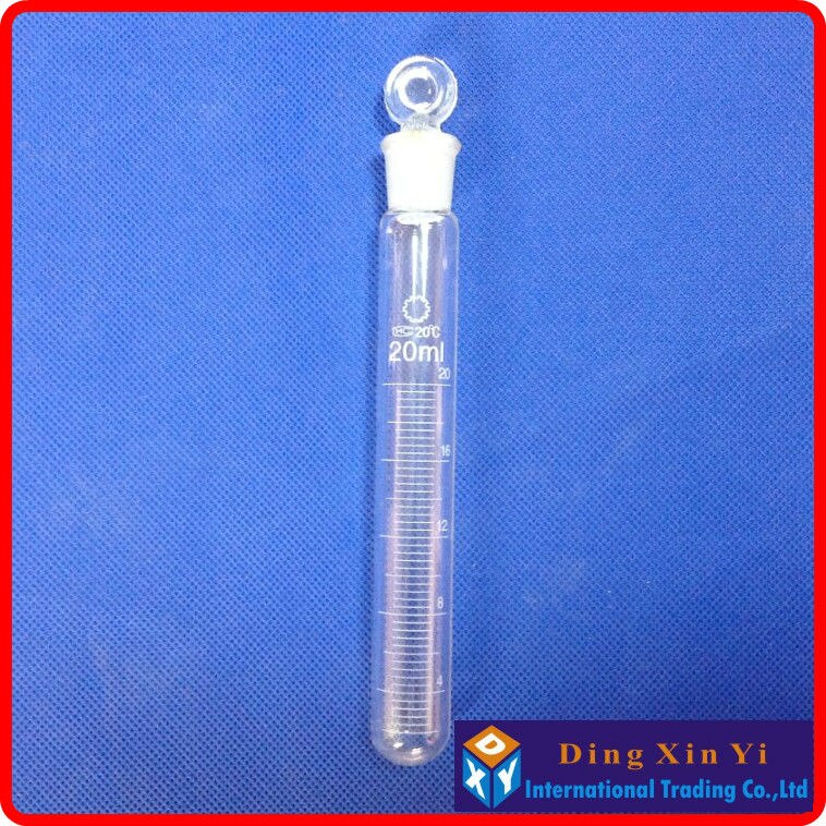 (10 części/partia) narzędzia laboratoryjne 20ml probówka z podziałką i korkiem