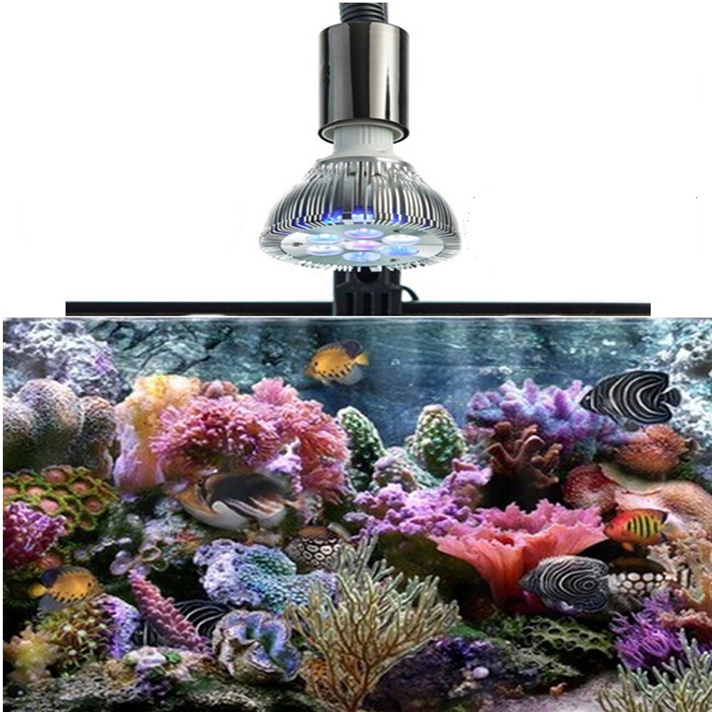 21W Full Spectrum LED Aquarium Lighting E27 Aquarium Light LED PAR30 Coral Reef Used LED Light for Planted Aquariums Refugiums