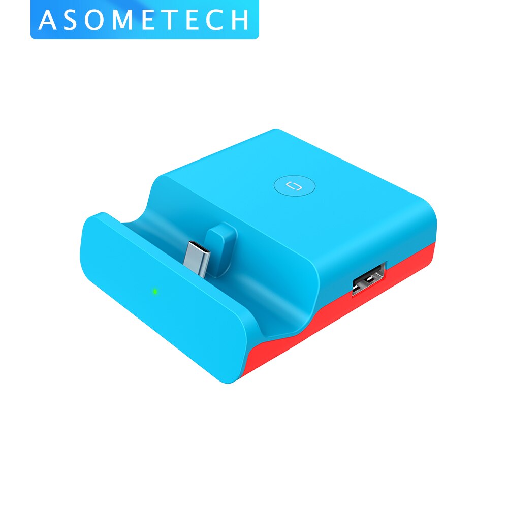 USB Hub for Nintendo Switch Dock USB C Hub Docking Station TV Dock 4K HDMI-compatible USB 3.0 Hub Video Converter USB Adapter: Blue