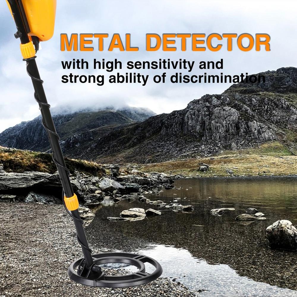 Md930 Metal Detector Lcd Display Three Tone Audio Discrimination Waterproof Search Coil Headphone Jack Metal Detection