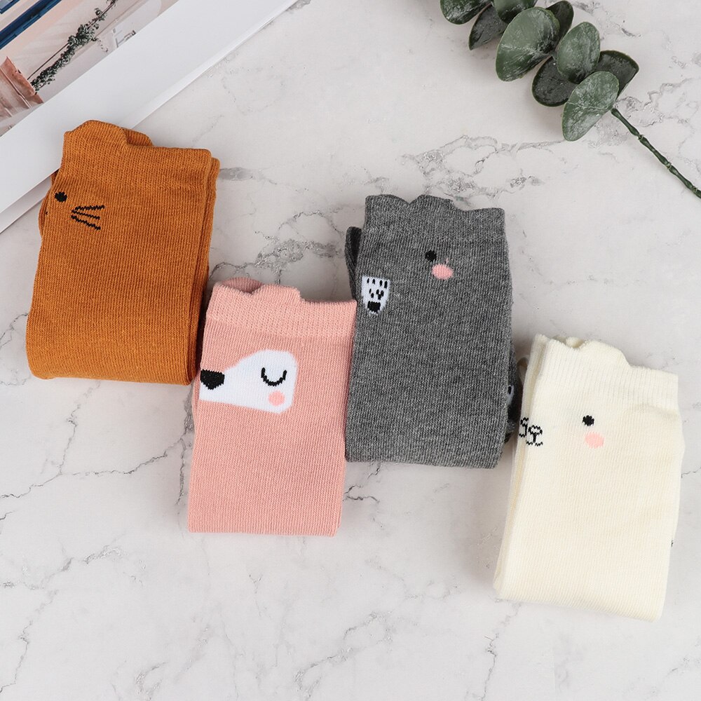 1Pair Fun Cotton Orange Cute Baby Knee Socks Newborn Infant Baby Knee High Socks Children Baby Girls Boys Socks For Age 0-3 Year