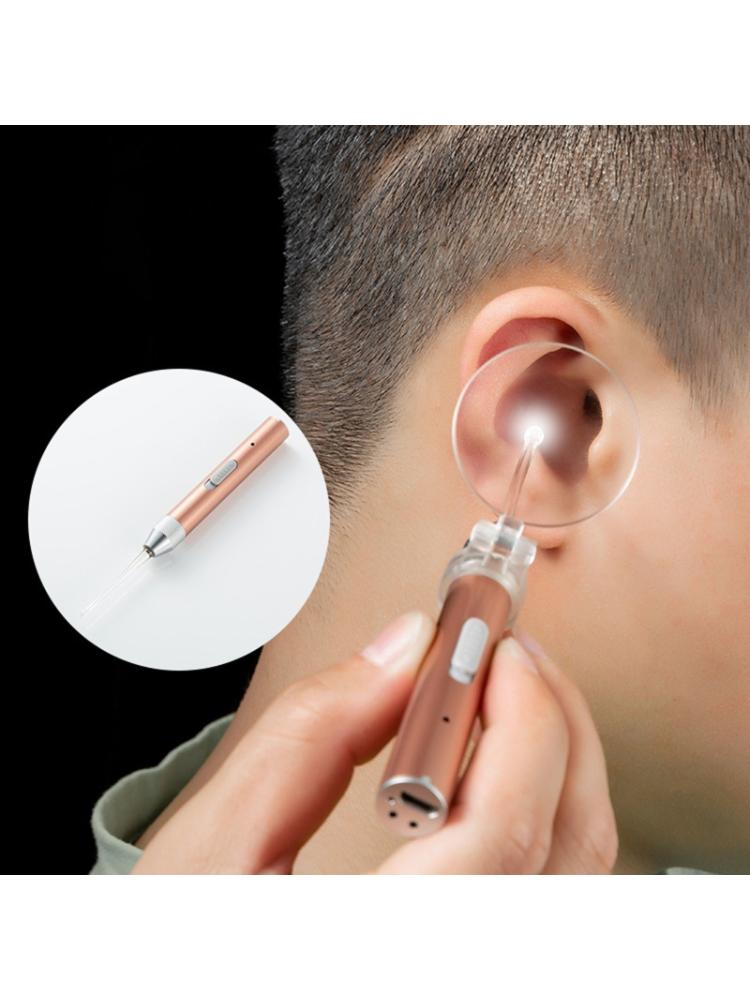 Portable Stainless Steel Rust-proof Safe Ear Wax Cleaner LED Light Luminous Waterproof Earwax Remover