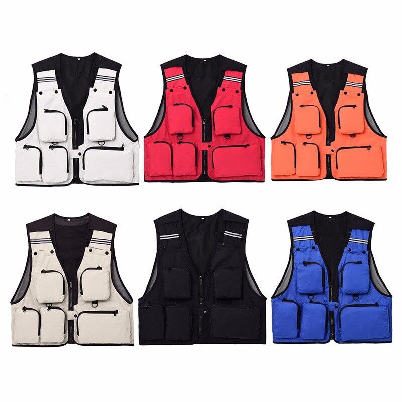 Fly Fishing Vest Mesh Jacket Men Sleeveless Photography Waistcoat Outdoor Premium Gear Packs and Life Vests for Fly Fishing Male