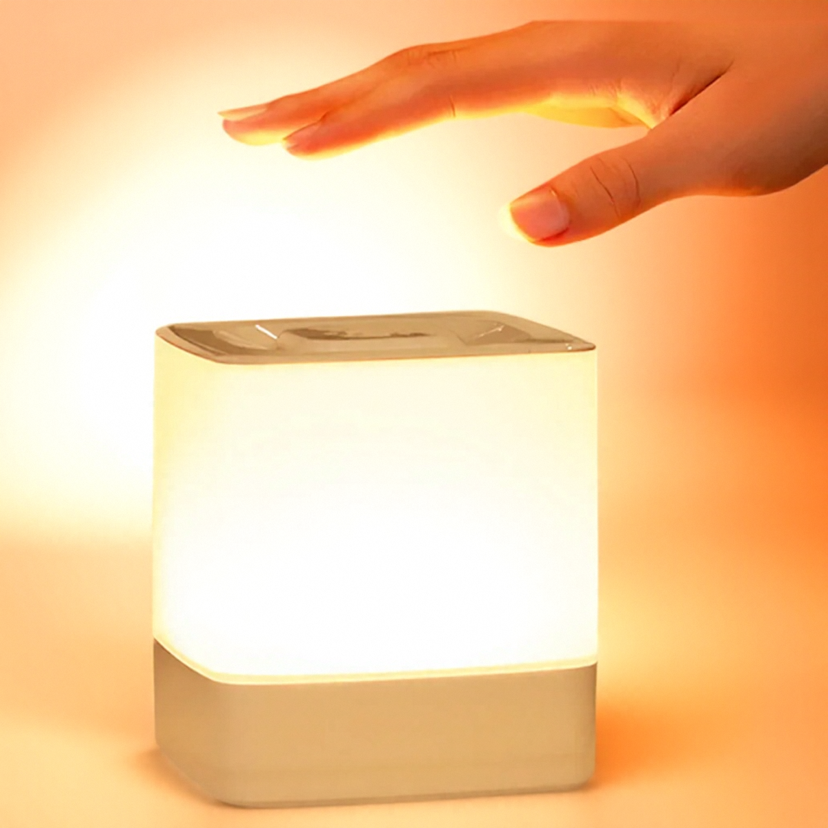 Lampe de chevet LED à commande tactile, Rechargeable, lumière douce, lumière ambiante chaude, compagnon de sommeil Portable pour la Relaxation