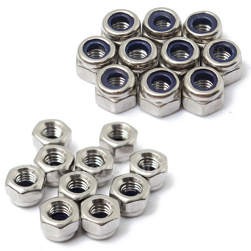 Écrous de verrouillage à écrou hexagonal | 100 pièces M3 Diar 3mm en acier inoxydable, blocage de la vis, écrou hexagonal, insérer des écrous de verrouillage