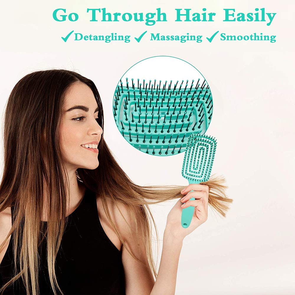 Yblntek dettangling hair hash hår kam sæt detangler hårbørste til krøllet hår barber tilbehør hårpleje styling værktøjer