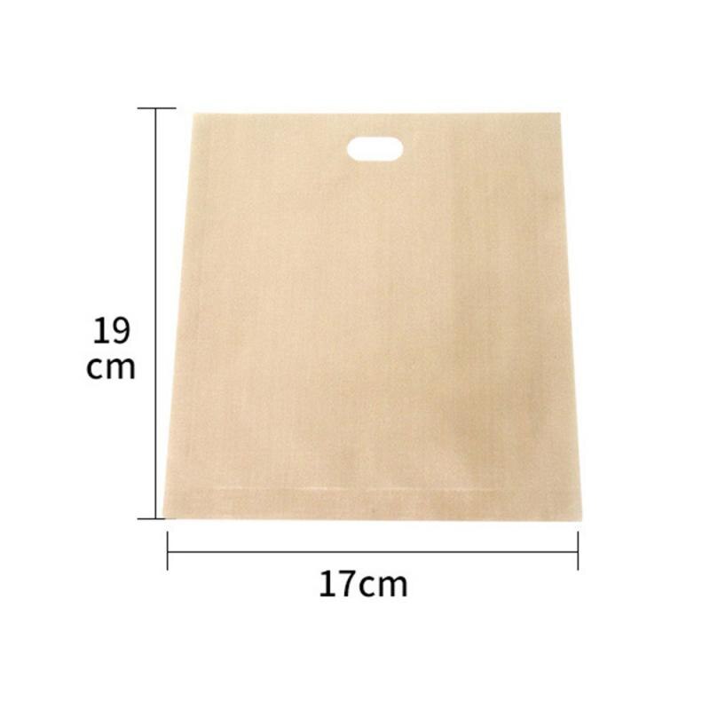 2 Pcs Reusable High Temperature Toast Bag Ptfe Fiberglass Toast Bag Toasted Sandwich Non-stick Baked Toast Bags Tools