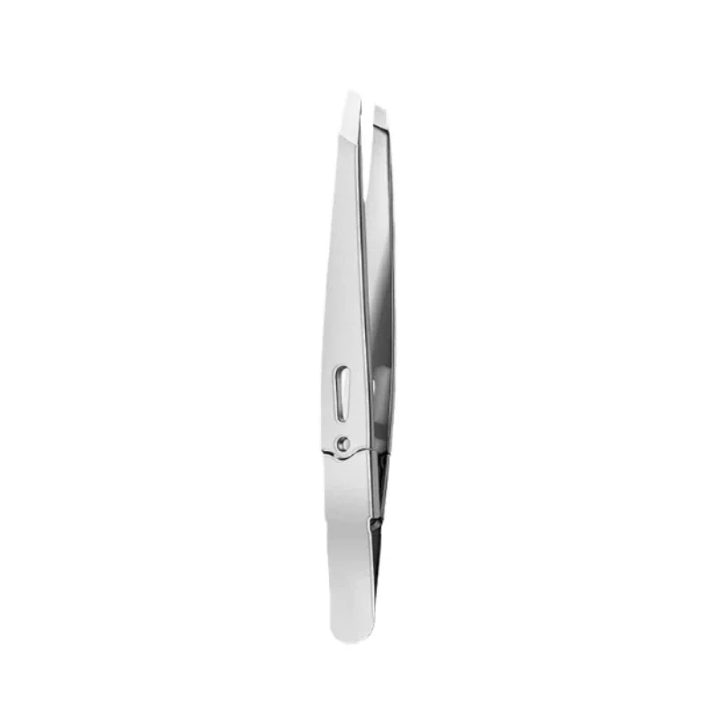 Clips Removal Steel Slanted Eye Eyebrow Tweezer Colorful Hair Beauty Fine Hairs Puller Stainless Brow Makeup Tools: Silver