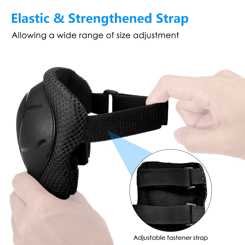 Kids Knee Pads Set Protective Gear Kit Knee Elbow Pads with Wrist Guards Child Safety Protection Pads for Rollerblading Skating