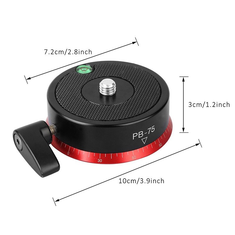 Aluminum Alloy Horizontal Rotating Head 360 Degree Panoramic Photography Head Tripod Accessories Maximum Load 6-10 Kg