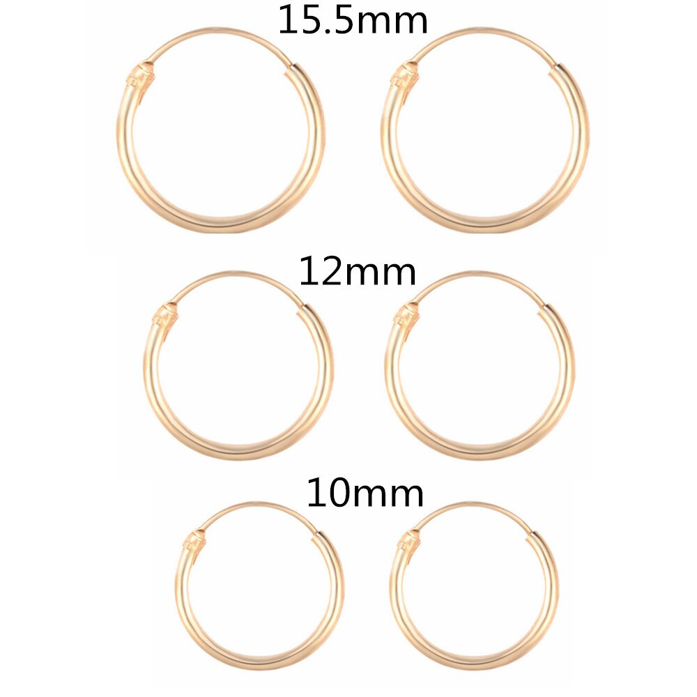 6pcs/set Hoop Earrings For Women Men Alloy Punk Stainless Steel Earings Female Circle Ear Rings Trendy