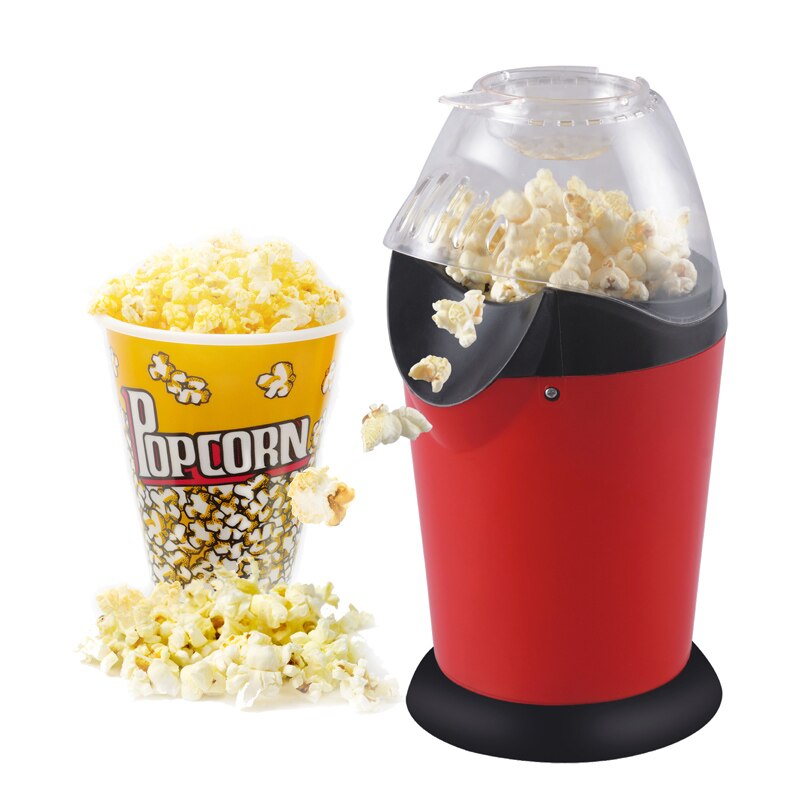 1200w 110v/220v bærbar elektrisk popcornmaskine luftpopcornfremstillingsmaskine køkken desktop mini gør-det-selv majsmaskine 40d