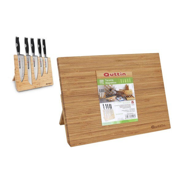 Suporte magnético para facas quttin bambu (34x25x1, 7 cm)