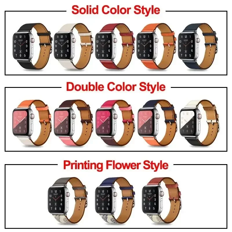 Læderurrem til apple watch-rem serie 9 8 7 6 se 5 4 3 2 1 til iwatch 38mm 42mm håndledsrem til iwatch-rem 44 40 41 45 49mm