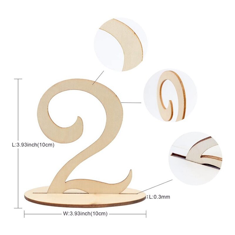 Houten Tafel Nummer 1-10 Bruiloft Tafel Nummer Met Base Voor Bruiloft Receptie En Bruiloft Tafeldecoraties