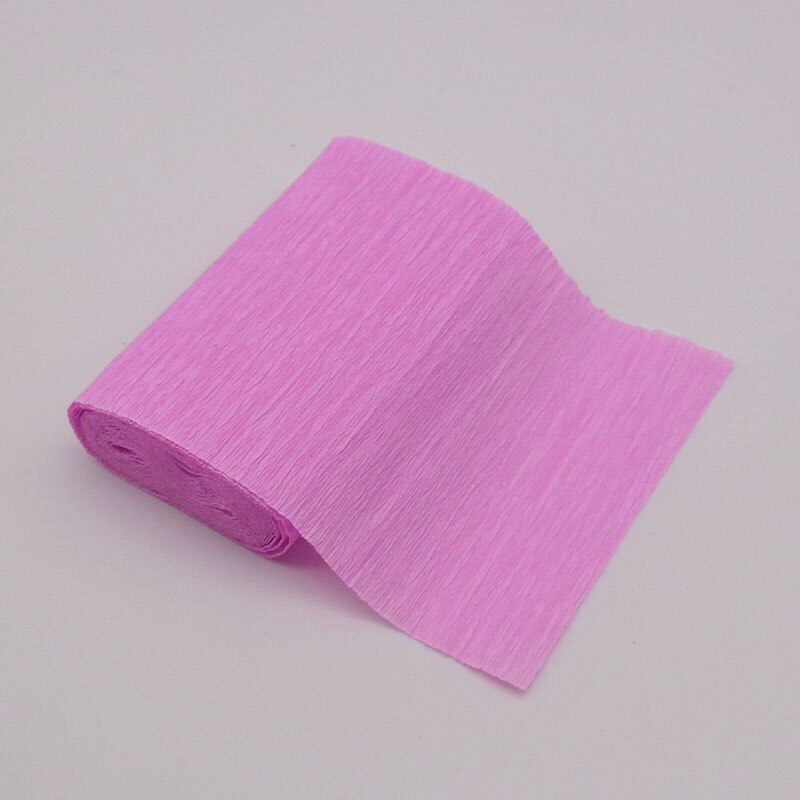 250*15cm Crinkled Crepe Paper Flower Wrapping Craft DIY Paper Streamer Scrapbooking Origami Party Decoration Packing Material: Dark Pink