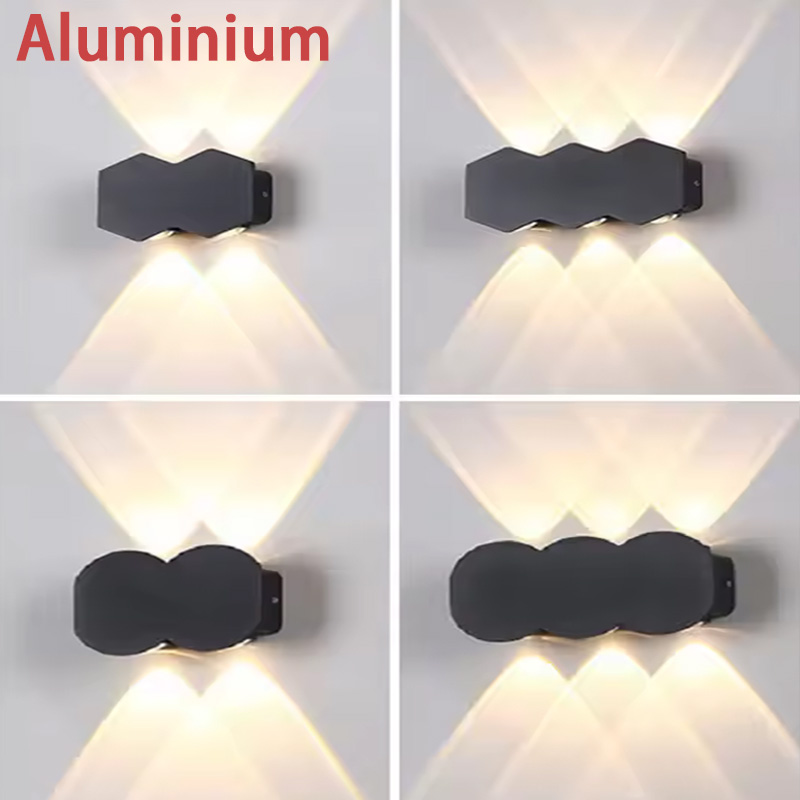 Aluminium led væglampe vandtæt  ip55 udendørs havelamper 8w 12w indendørs væglamper til soveværelse stue trappebelysning