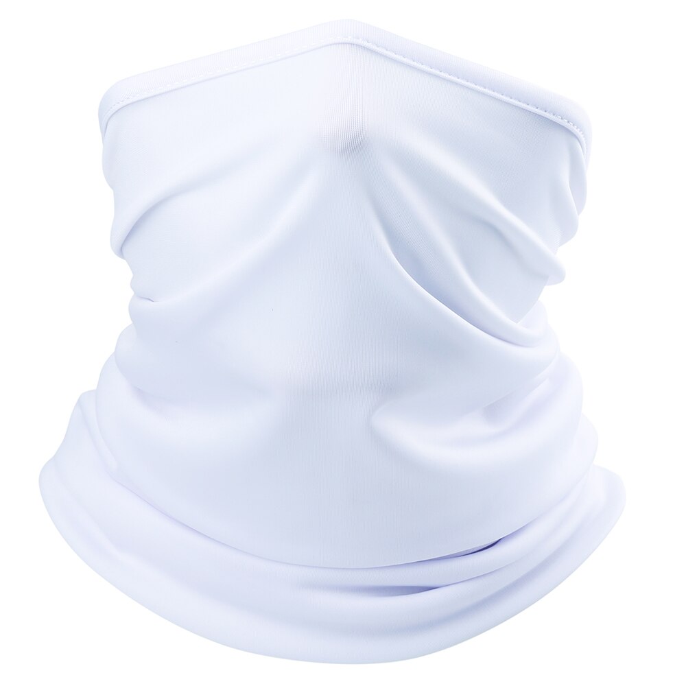 Bufandas de motocicleta para hombre y mujer, Bandana deportiva para ciclismo, al aire libre, para montar en la cabeza, tubo mágico para el cuello: White
