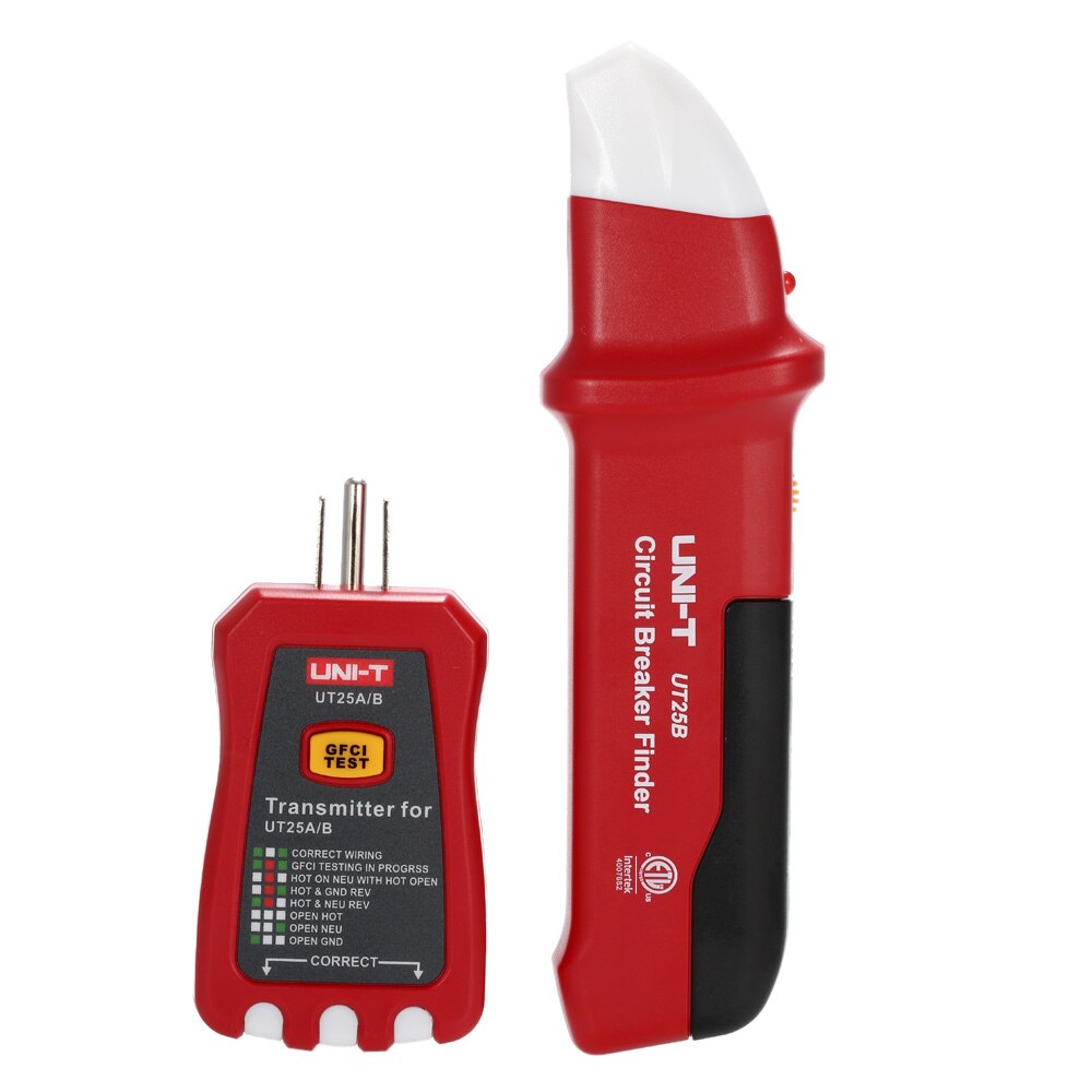 UNI-T UT25A Automatische Stroomonderbreker Finder Socket Tester Met Led Indicator Multi-Functies Elektricien Diagnose-Tool