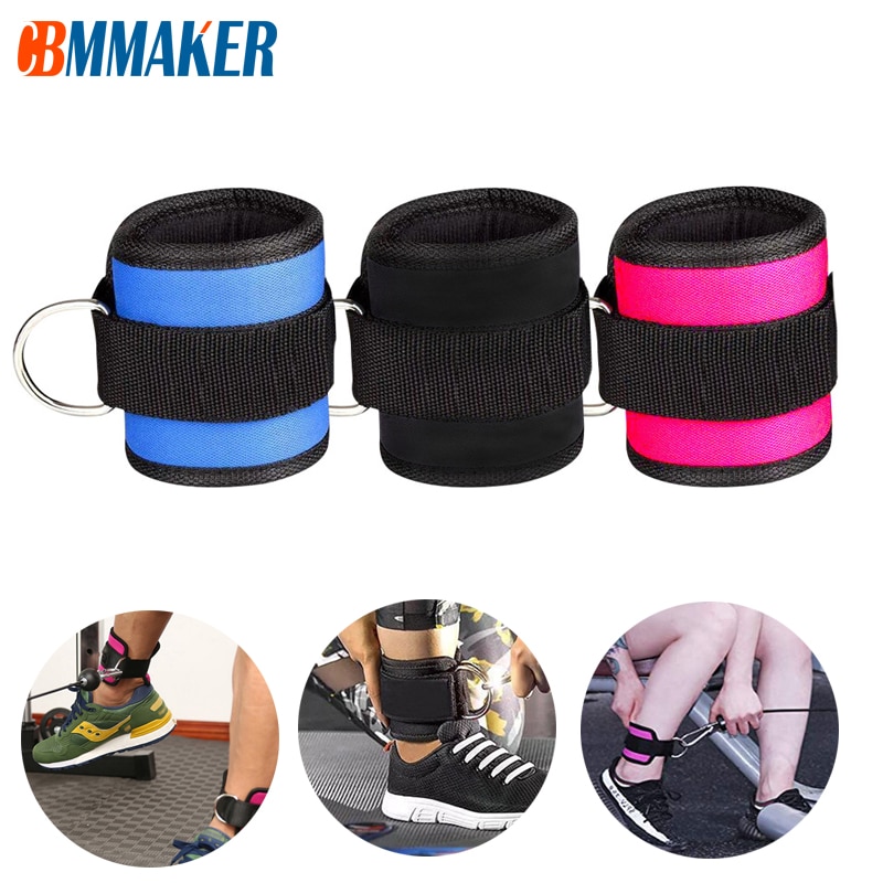 1 uds/2 uds Fitness ajustable D-anillo tobillo Pie de apoyo de tobillo Protector gimnasio pierna polea con hebilla deportes Protector para pies