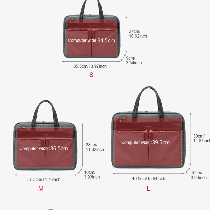 OYIXINGER Women&#39;s Briefcase Business Tote Messenger Bags For Female A4 Document Storage 13 14 15 Inch Laptop Bag For Macbook Hp