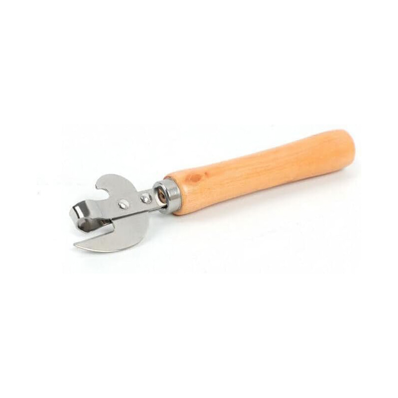 Can Opener, Multifunctional Bottle Opener, Stainless Steel Wooden Handle Can Opener, Suitable for Cans, Screwdrivers, Evaporated Milk Iron Cans, Beer Bottles and Other Cans: Gold