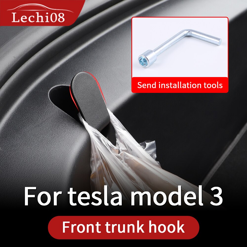 Gancho de maletero delantero para Tesla modelo 3, accesorios, accesorios para coche modelo 3 tesla tres