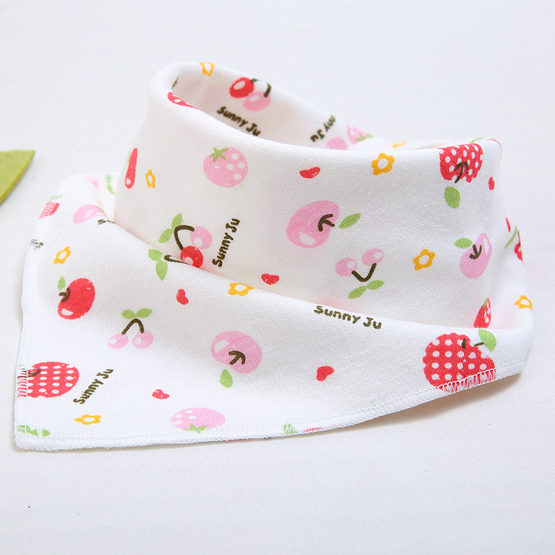 100% bavoirs bébé coton triangle double couches baberos personnage de bande dessinée imprimé Animal bébé bandana bavoirs dribble: 6
