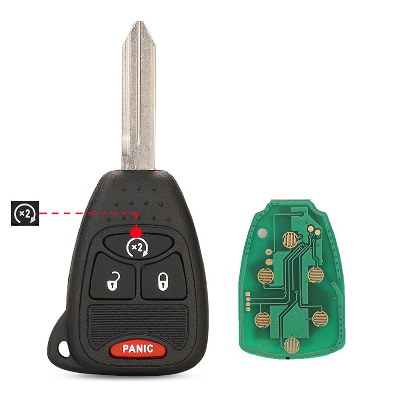 jingyuqin Remote Car key 315/433Mhz ID46 for Chrysler/JEEP/DODGE 300 200 Aspen Sebring Commander CE0888 OHT692713AA OHT692427AA: GRAY / 3 Buttons