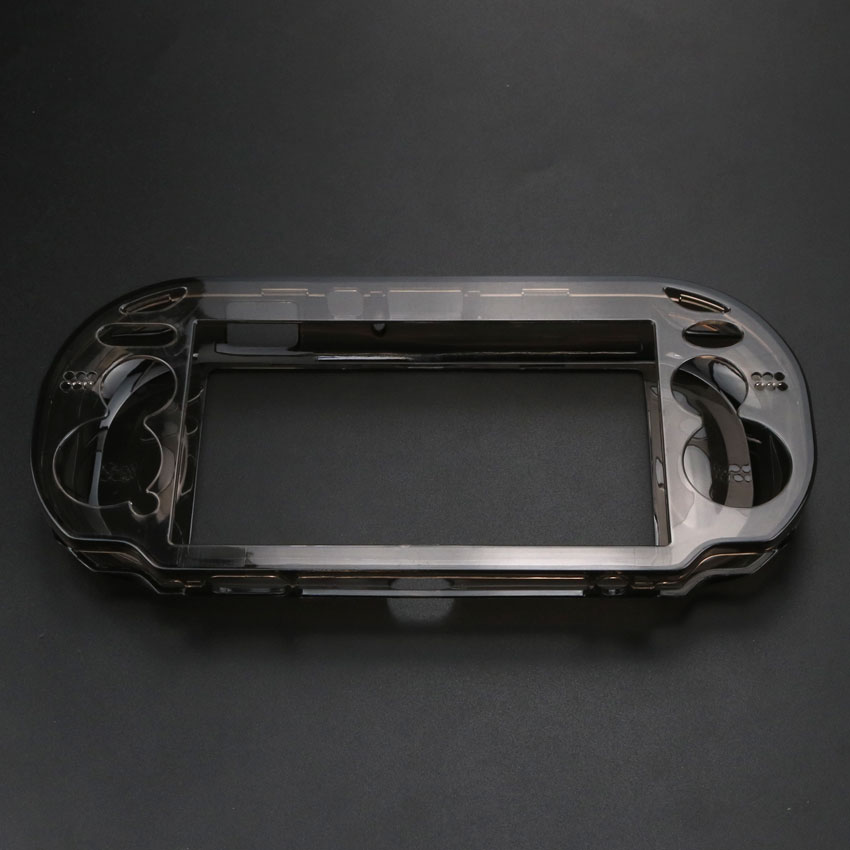 YuXi Clear Hard Case Transparant Beschermhoes Shell Skin voor Sony psv1000 Psvita PS Vita PSV 1000 Crystal Body Protector: Black