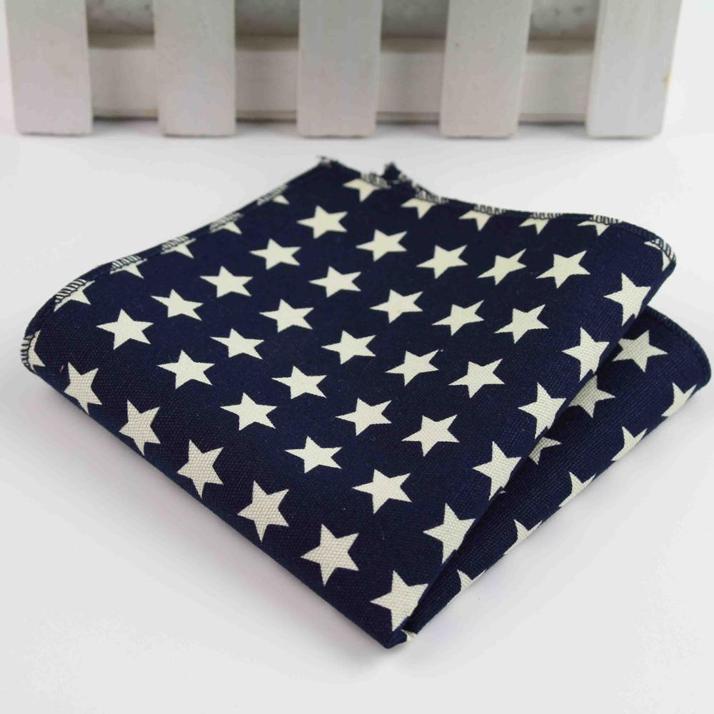Männer Jahrgang Stil Baumwolle Leinen Taschentuch Blumen- gestreift Karte Flagge Tasche Platz 22*22cm Taschentücher Handtuch Lässig: 30