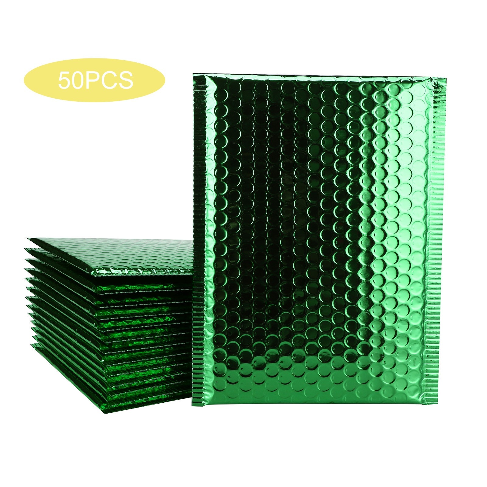 50Pcs Bubble Mailers Gevoerde Enveloppen Self Seal Aluminizer Gevoerd Poly Mailer Bag Green Bubble Mailers Poly Mailer