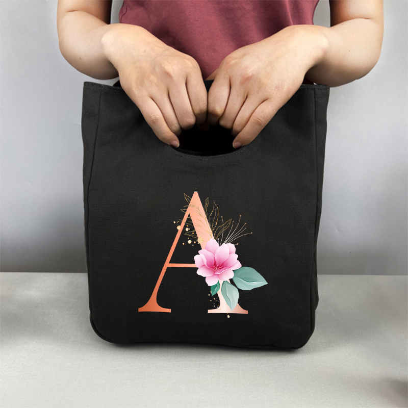 Pomarańczowe litery Unisex przenośna torba na Lunch izolowane pudełko na Lunch Tote Bag biuro lodówka pojemnik torba do przechowywania żywności Tote Bag: 9OrangeA