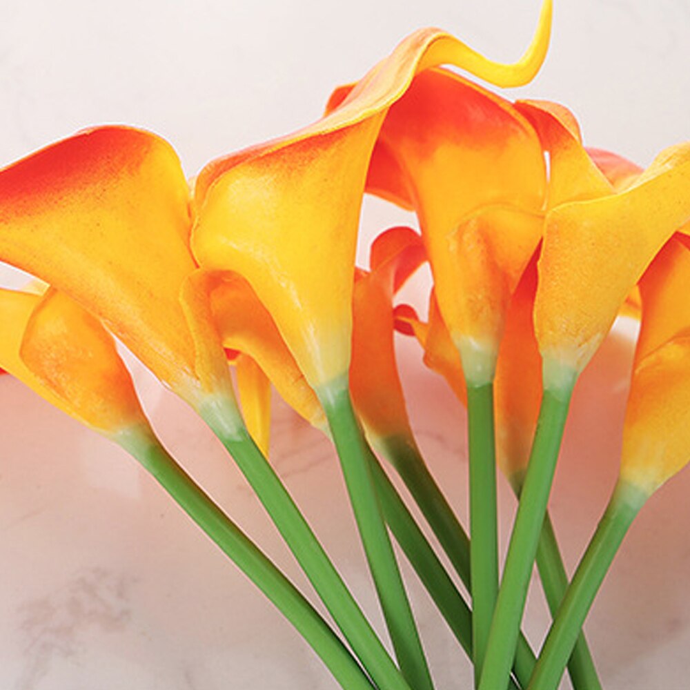 10 Pcs Kunstmatige Bloem Calla Bloem Nep Bos Bruiloft Valentijnsdag Home Grave Outdoor Bloemen Boeket Woondecoratie