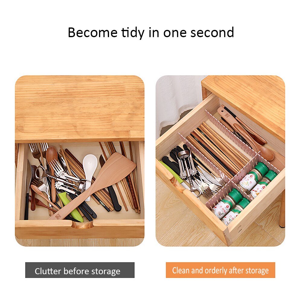 DIY Drawer Division Board Plastic Divider Grid Drawer Organizer Adjustable Cabinet Storage Divider Household Wardrobe Separator