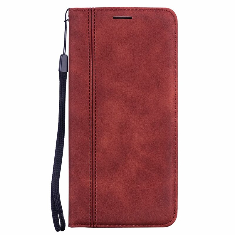 Leder kippen fallen Für OPPO Realme C15 Abdeckung Brieftasche Capa Magnet Funda Realme C15 C 15 Telefon Schutz Hülse Abdeckung stoßstange Funda: XN Braun Gurt