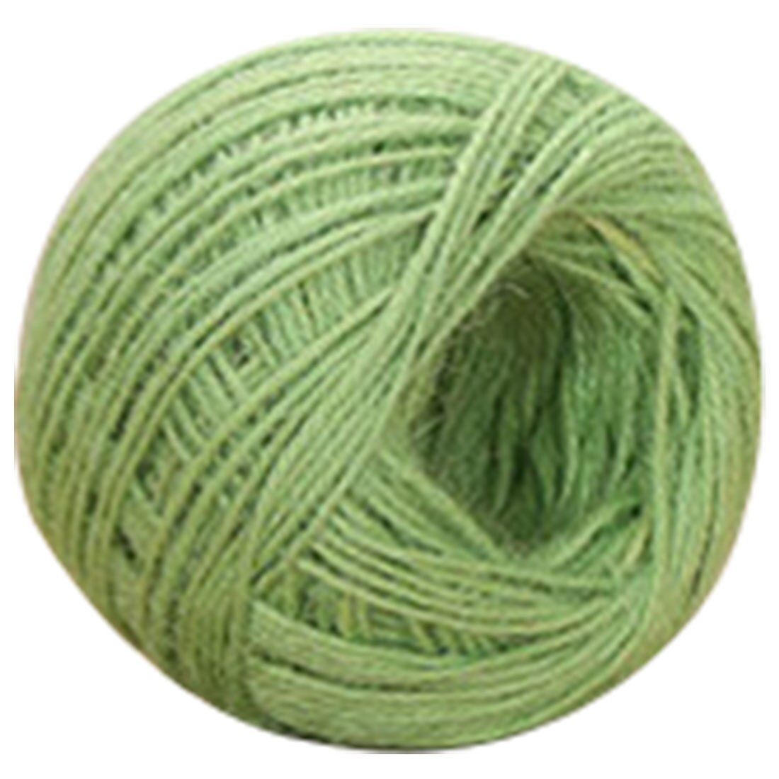 Fargerik naturlig brun jute hamptau hyssing snor diy skaft håndverkslampe 2 mmx 50m 1pc: Lysegrønn