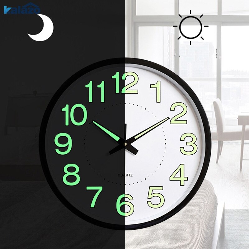Reloj de pared de Blanco luminoso en 3d, reloj de cuarzo con escondite secreto, reloj colgante de cuarzo para habitaciones de niños, reloj colgante Wandklok W