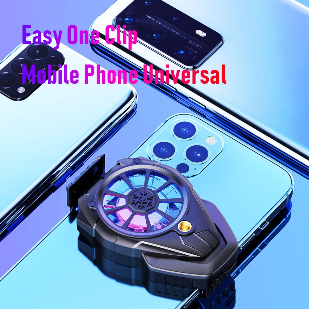 Ventilador de refrigeración para teléfono inteligente, radiador de 3 velocidades ajustable para Gamepad de juegos móvil, enfriador Universal portátil, disipador de calor