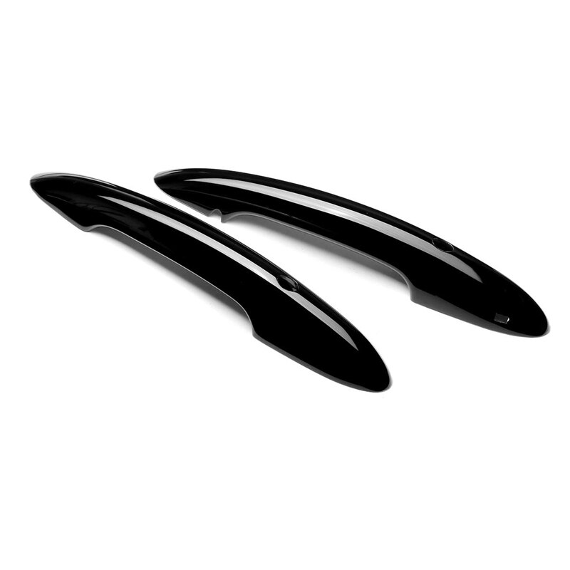 2Pcs Gloss Heldere Zwarte Deurklink Covers Voor Mini Jcw Coopers F56 F57 & 1Pcs Abs Brandstoftank cover