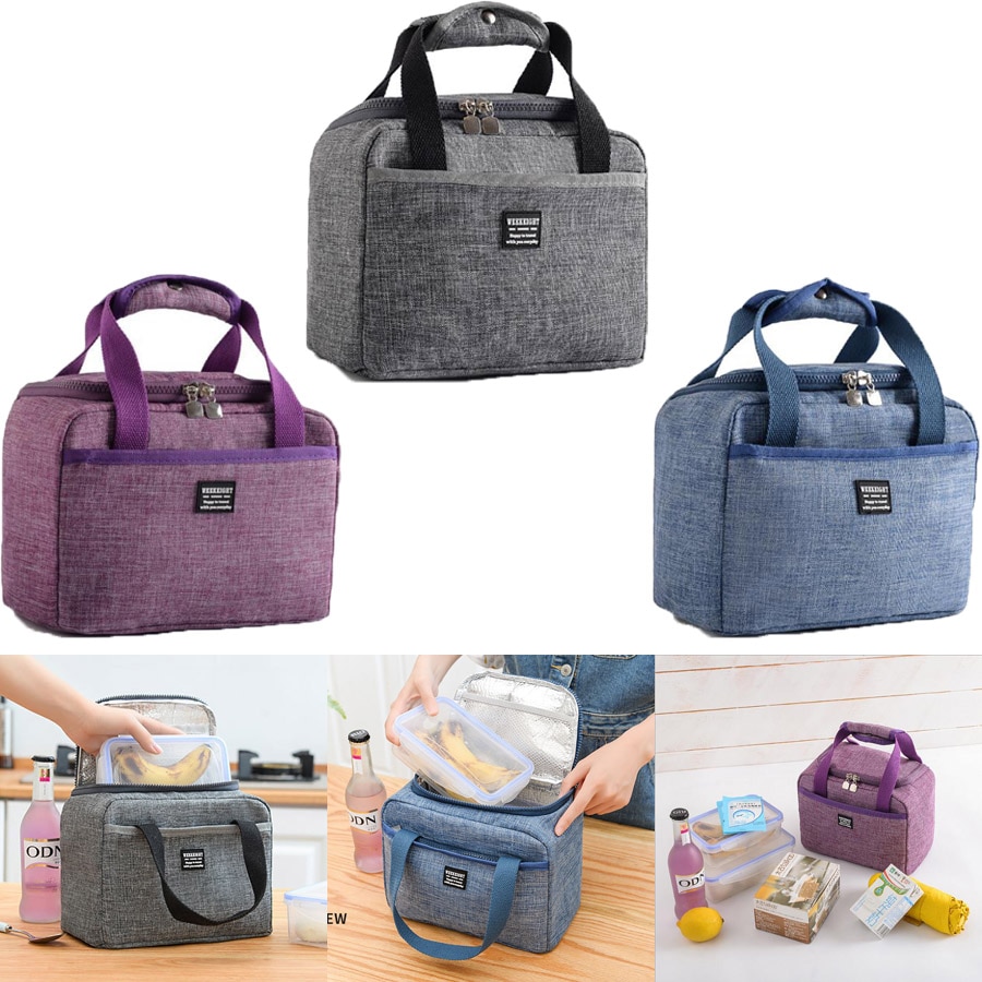 Värmeisolerad lunchlåda tote svalare handväska bento påse middag behållare skolmat förvaringsväskor bärbar lunchpåse