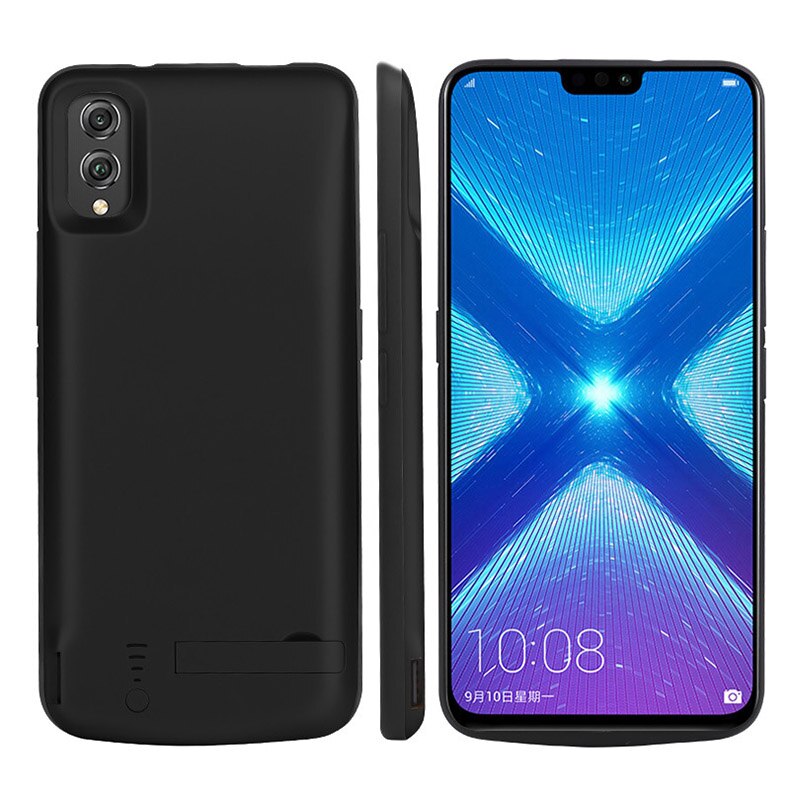 6500mAh Honneur 8X Batterie étui pour Huawei Honneur 8x Puissance Housse Pour Huawei Honor 8x USB Chargeur Capa Fundas: Black